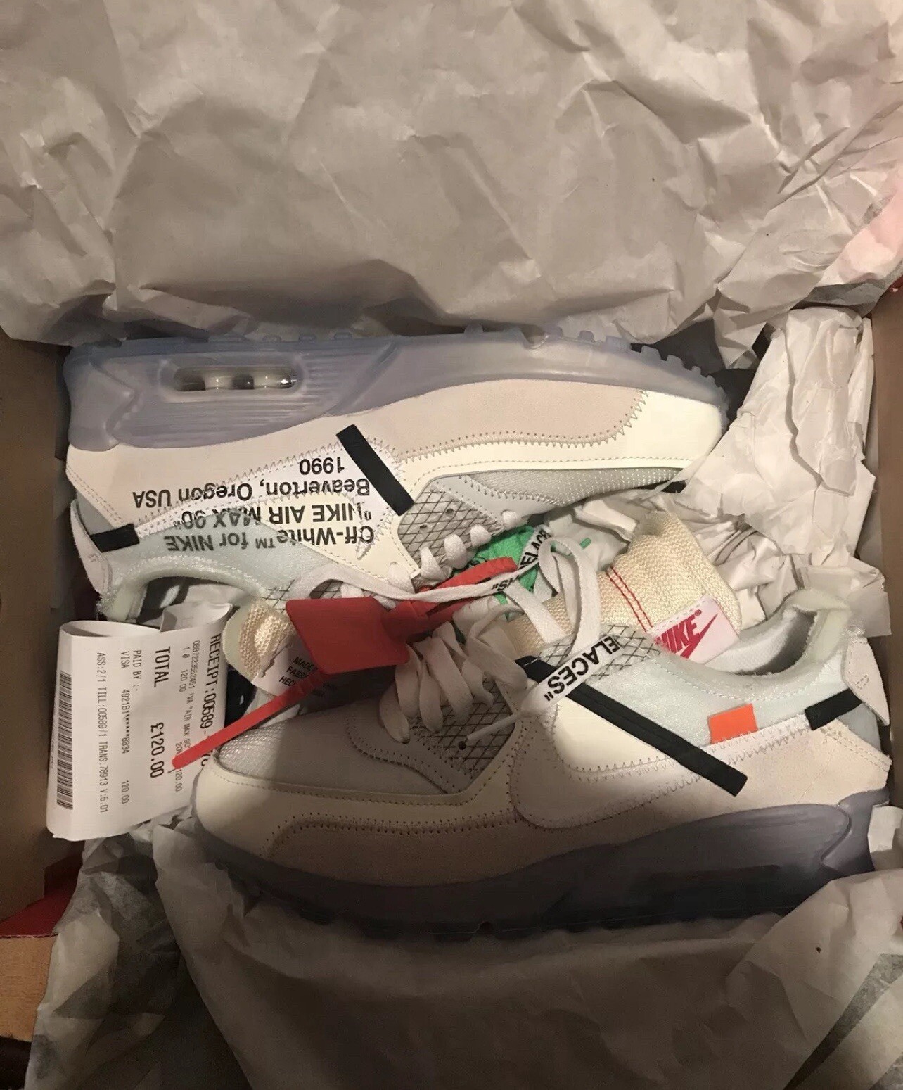 OFF WHITE X NIKE Off White X Nike Air Max 90 Uk 6 US 7 EU 40