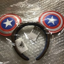 Disney Parks Captain America Super Soldier Marvel Mouse Ears Headband New