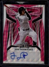 2023 Leaf Metal #BA-JR1 Jose Rodriguez Base Autographs Pink Prismatic #/7