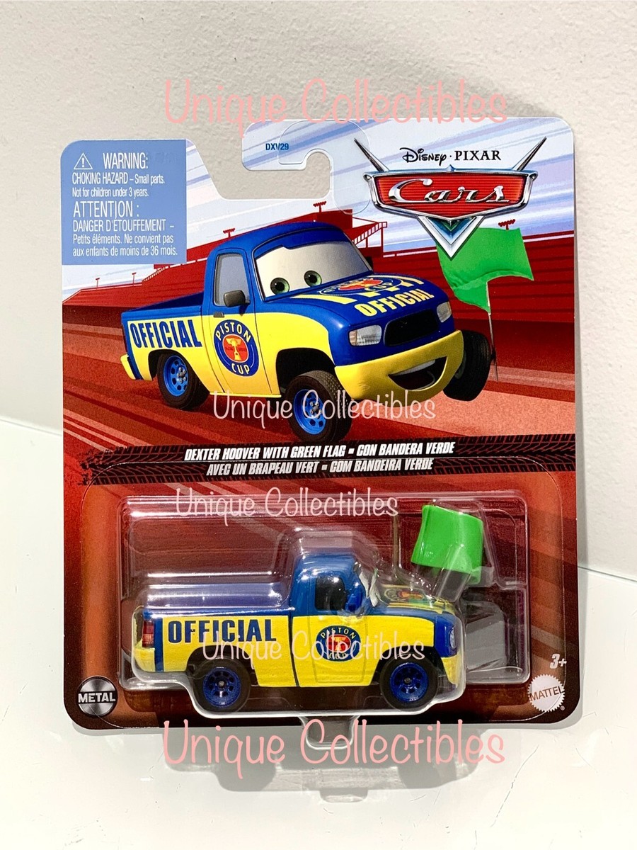 Disney Cars Dexter Hoover with Green Flag Diecast Toy Car Brand