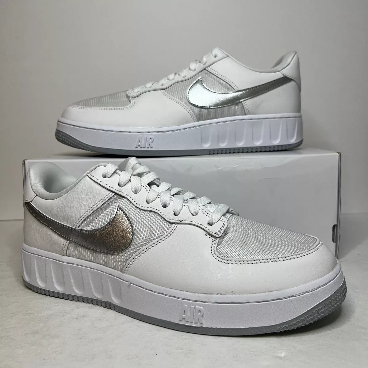 Nike Air Force 1 Low Unity Whte Silver Shoes FD0937-100 Men’s Size 9.5