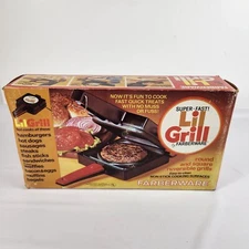 1970s Faberware Lil Grill Super Fast Sandwich Maker BBQ NOS Hamburger #261