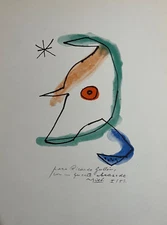 Joan MIRO Original 1959 Lithograph "Ricardo Gullon " Plate-Sign 46/738