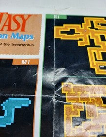 Final Fantasy 1990 Nintendo NES Dungeon Maps / Item Chart NES-FF-USA(A)