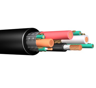 1000' 8/4 Type G Industrial Grade Portable Power Cable CPE Jacket Black 2000V