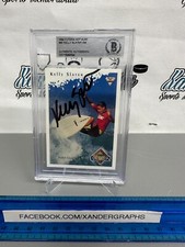 KELLY SLATER SIGNED AUTOGRAPHED 1994 FUTERA HOT SURF 86 CARD BECKETT BGS SLABBED