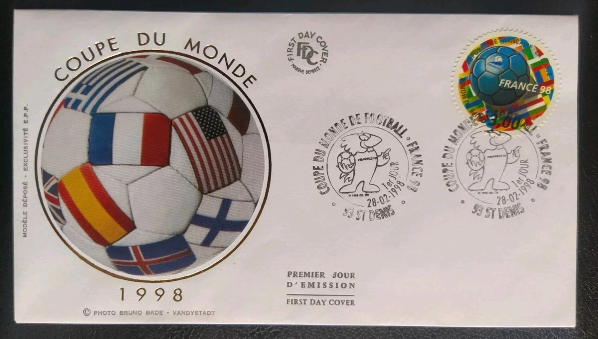 ENVELOPPE 1ER JOUR d'émission Coupe du Monde de Football 1998 EUR 4,00