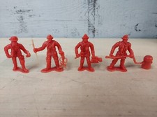 Vintage Red Firefighter Figures Set Of 4