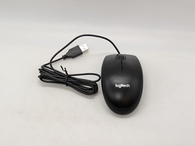 Logitech M100 USB Kabelgebundene Maus 1000 DPI Optisch Beidhändig Schwarz für PC Laptop