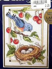 Blue Birds Nest, Counted Cross Stitch by Bucilla, NEW SEALED