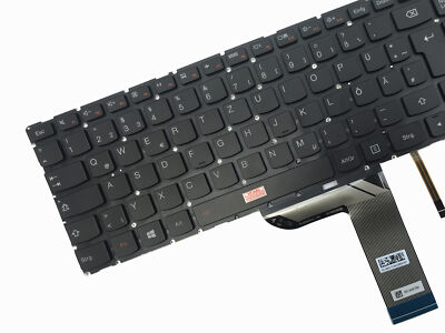 DE Tastatur für Lenovo Yoga 500-15IBD (80N6001JGE), 500-15IBD (80N600B7GE)