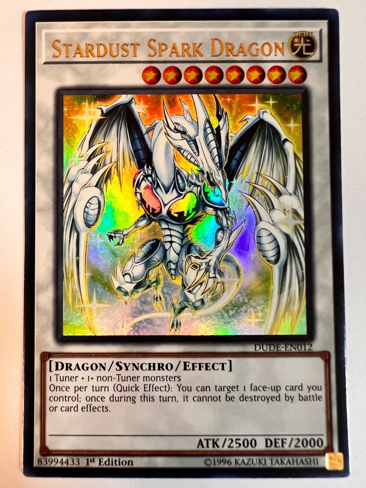 Yugioh Stardust Spark Dragon DUDEEN012 1st Edition Mint eBay UK