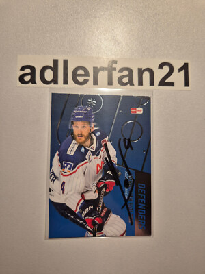 DEL 21-22 2021-2022 SIGNIERT DEFENDERS Korbinian Holzer Adler Mannheim MERC