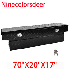 70x20x17matte Black Heavy-wall Aluminum Low Profile Cross Truck Tool Box