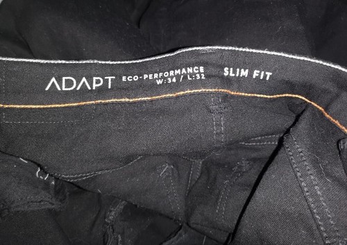 W 34" L 32" SCHWARZ ADAPT ECO-PERFORMANCE SLIM FIT STRETCH JEANS (einmal getragen)