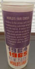 NEW YORK 1964 1965 WORLD'S FAIR FROSTED DRINKING GLASS - WORLD'S FAIR CIRCUS — photo 2