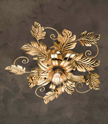 Lustres avec Feuilles Roses, Murano, Italie, Set de 2 en vente sur