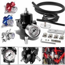 An6-6an 0-140 Psi Adjustable Universal Fuel Pressure Regulator Kit Wfitting Kit