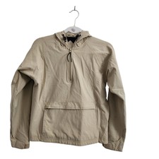 Kavu Anorak Jacket Womens Small Beige Pullover Lined Hiking Hooded Lightweight