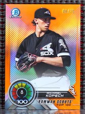 MICHAEL KOPECH  -  2018 BOWMAN CHROME SCOUTS TOP 100 ORANGE REFRACTOR #BTP8