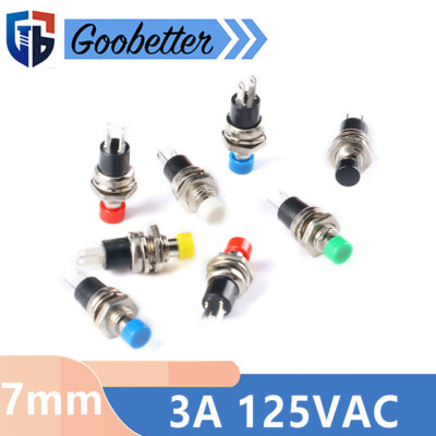 Miniatur Einbau Taster Drucktaster Schließer 7 mm Push Button Switch Schalter