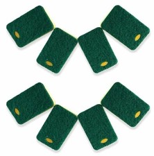 2 X 4 Pcs Shining Kitchen Sponges Dish Scrubber with a hanging hole Total 8 pcs