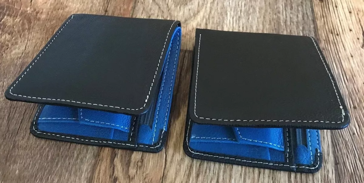 Lot of 2 Wallet Bifold Men Card Holder Handmade Genuine Supreme