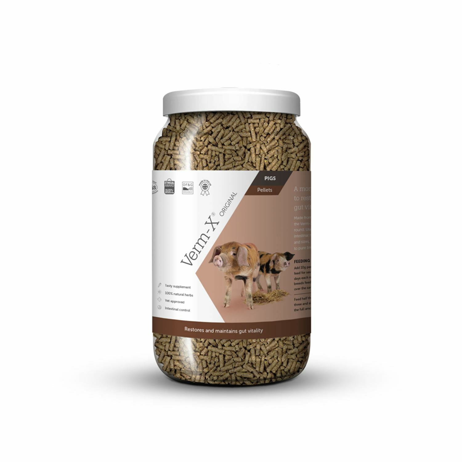 Verm-X Herbal Pellets For Pigs 1.5 Kg Tub
