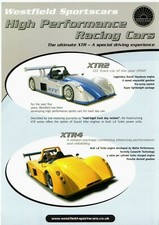 Westfield XTR2 & XTR4 Late 2000s UK Market Single Sheet Sales Brochure