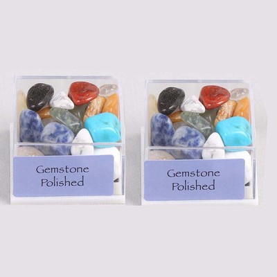 US 2Boxes Mixed Natural Rough Stones Raw Quartz Crystal Mineral Rocks Collection