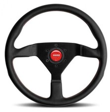 Momo Volante Montecarlo nero-rosso 350 mm