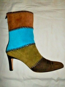 ladies green suede boots