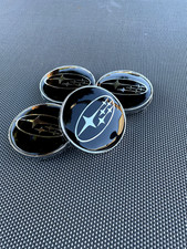 Subaru Set Of 4 Black 60 Mm2.36in Wheel Center Caps - Fits Most Models