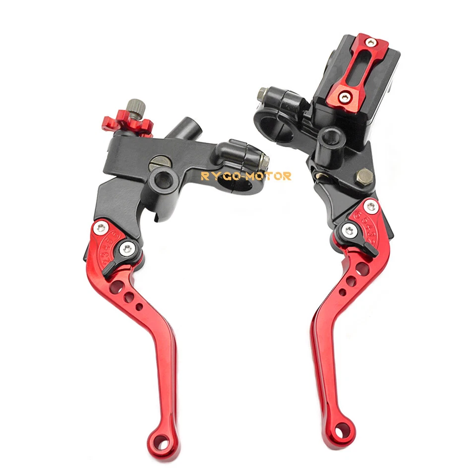Universal 7/8'' CNC Motorcycle Front Brake Cylinder Clutch Lever Reservoir Set - Image 4 of 4