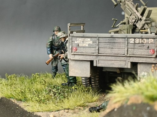 Figura Normandía 1/35 Construida Pintada Segunda Guerra Mundial German Kampfgruppe Von Luck Soldier C - Imagen 8 de 14