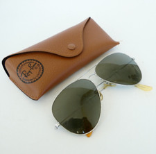 Original Rare Vintage B L Ray Ban Aviator Sunglasses Silver Wire 62012 Made USA