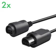 2x - Nintendo 64 N64 Controller Extension Cable - New - Set Of 2