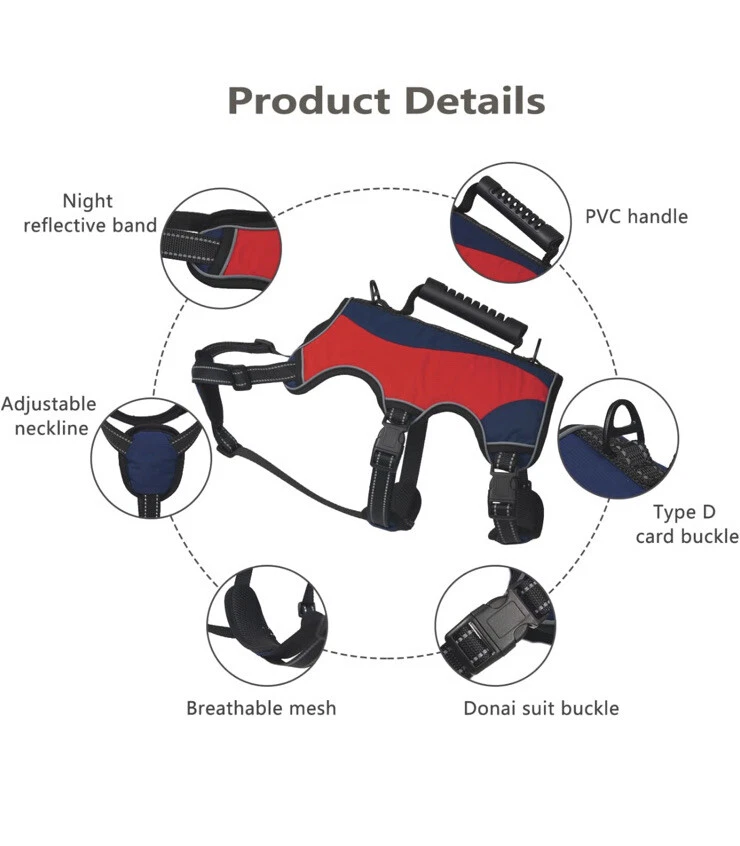 Dog Harness No Pull Adjustable ，Size:M