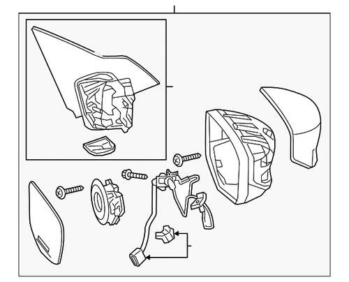Genuine Honda Mirror Assembly 76200-T2G-L01ZF