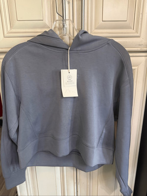 ZARA Girls' Slogan Print Breathable Long Sleeve Hoodie Blue Size 12-13 NWT