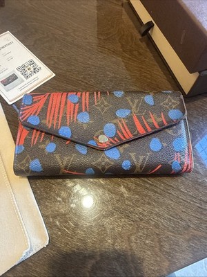 Louis Vuitton Monogram Jungle Zippy Wallet Red Blue Limited Edition
