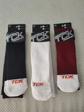 NWT Lot of 3 Pair TCK Sports Prosport Performance Tube Socks Size Large proDRI