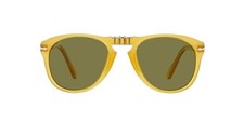 PERSOL STEVE MCQUEEN AVIATOR - OPAL YELLOW FRAME, POLARIZED GREEN LENSES