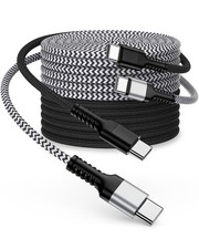 iPhone 16 Fast Charger Cord, 3ft/2Pack USB C to C Charging 3FT, White, Black