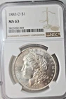 1883-0 US Morgan Silver Dollar NGC Mint State 63