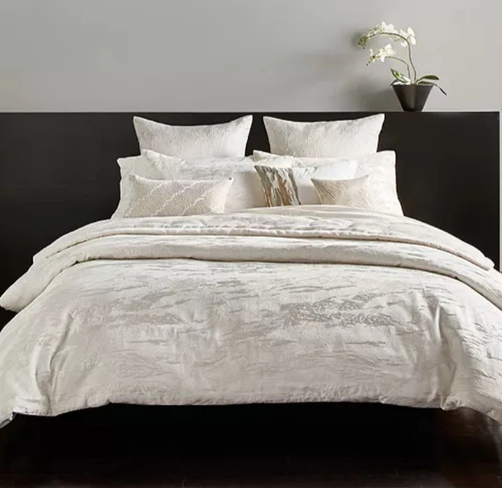 Donna Karan's "Seduction" Full/Queen Size Duvet Cover, Ivory, New! - Image 2 of 4