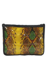 French Connection Womens Animal Print Toiletry Bag Yellow — photo 3