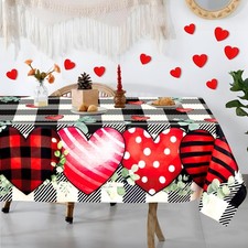Valentines Day Decor Tablecloth 60x84 Inch: Valentine  s Day Decorations Check...
