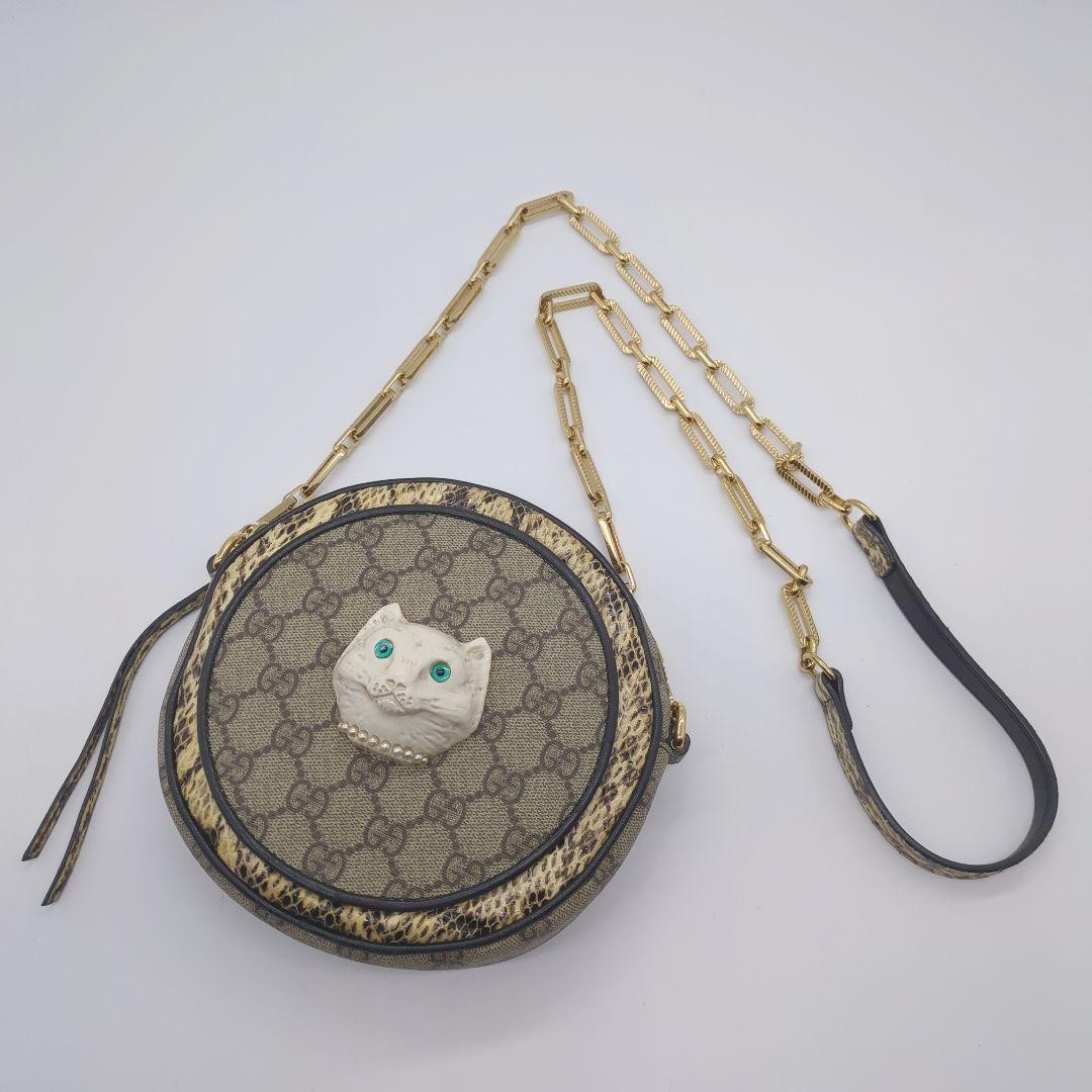 Gucci Wolf Python Supreme Pearl Chain Shoulder Ba… - image 7