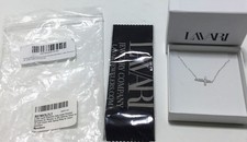 Cubic Zirconia Sideway Cross Pendant Necklace in Sterling Silver - 18 Inch Chain